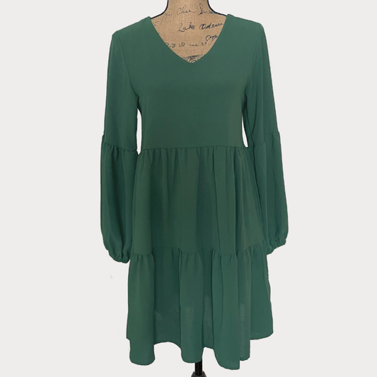 Green 70's Party Dress - Size S/M