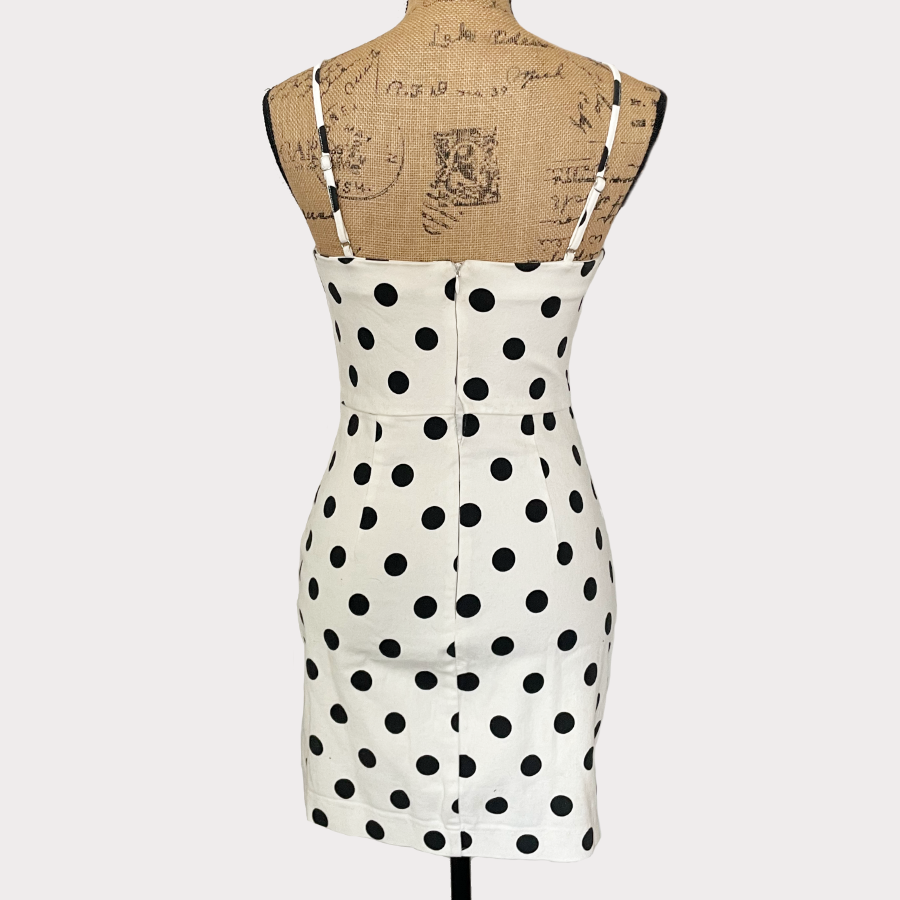 Polka Dot Mini Dress - Size Small