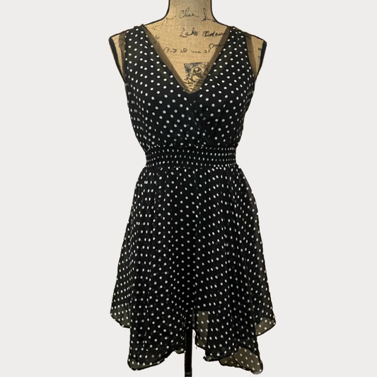 Polk Dot Mini Dress - Size Small