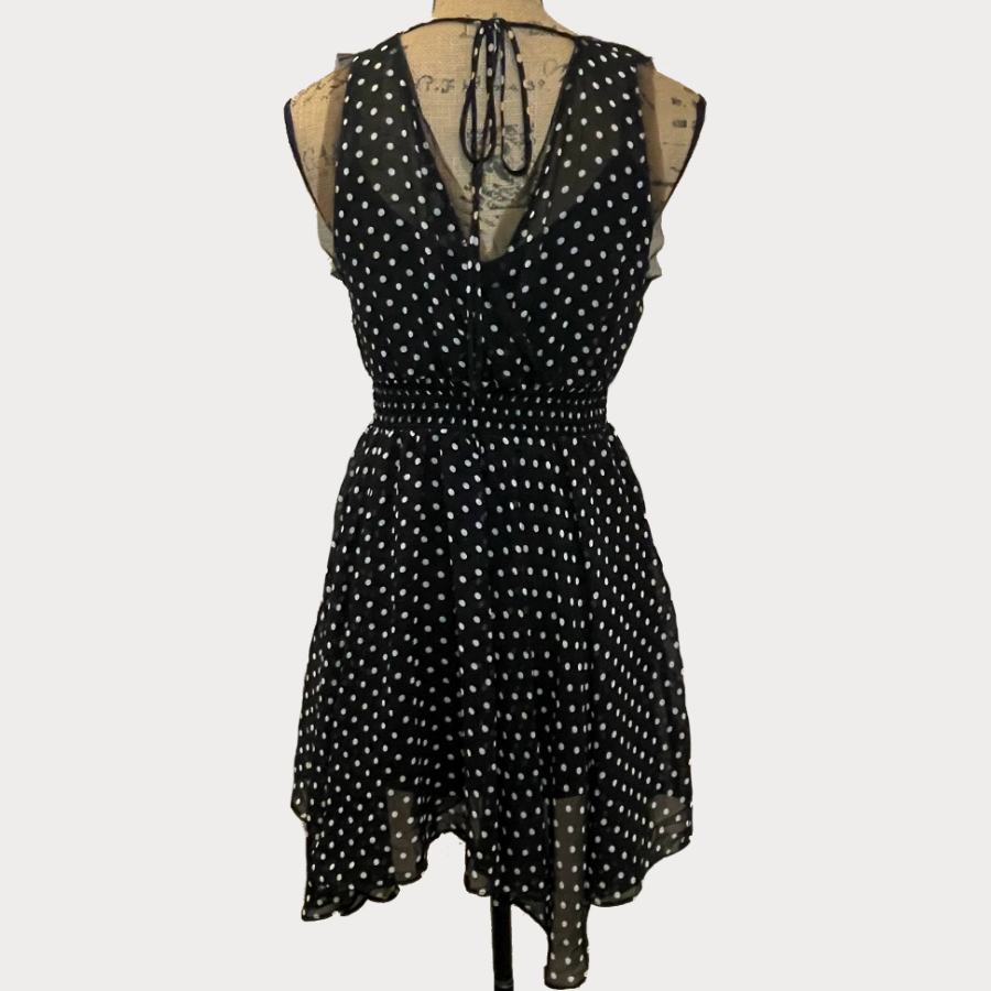 Polk Dot Mini Dress - Size Small