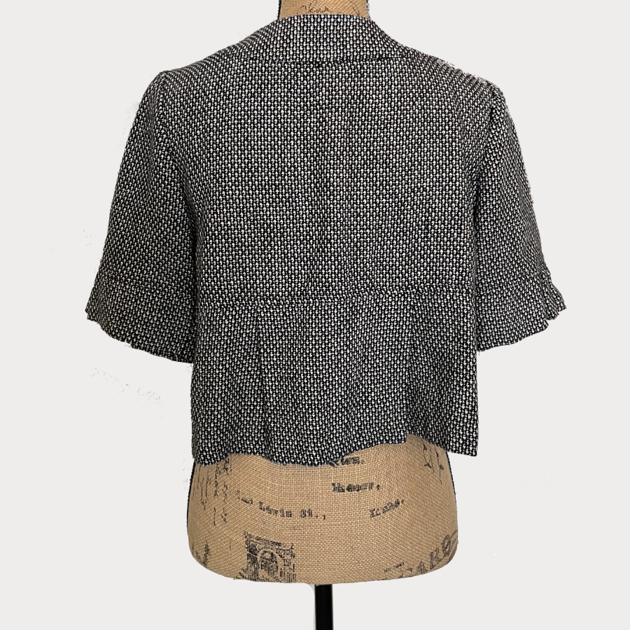 Crop Tweed Jacket - Size Large