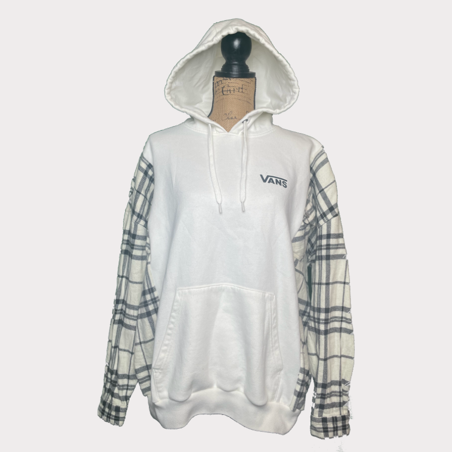 White Vans Hoodie - Size Large